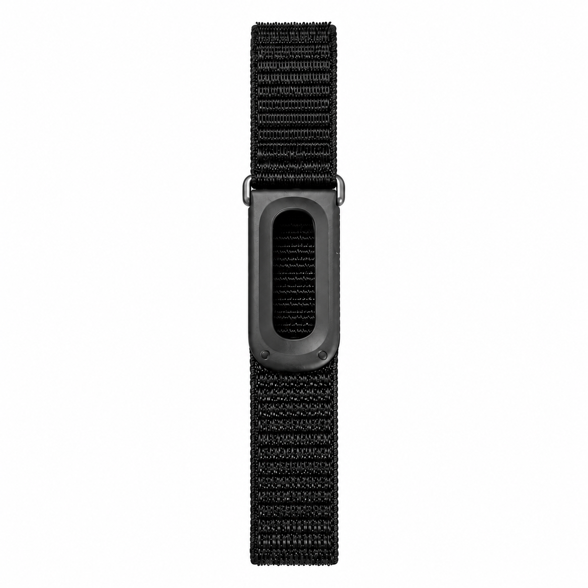 Black Fitbit Air nylon armband, rear view; device not included