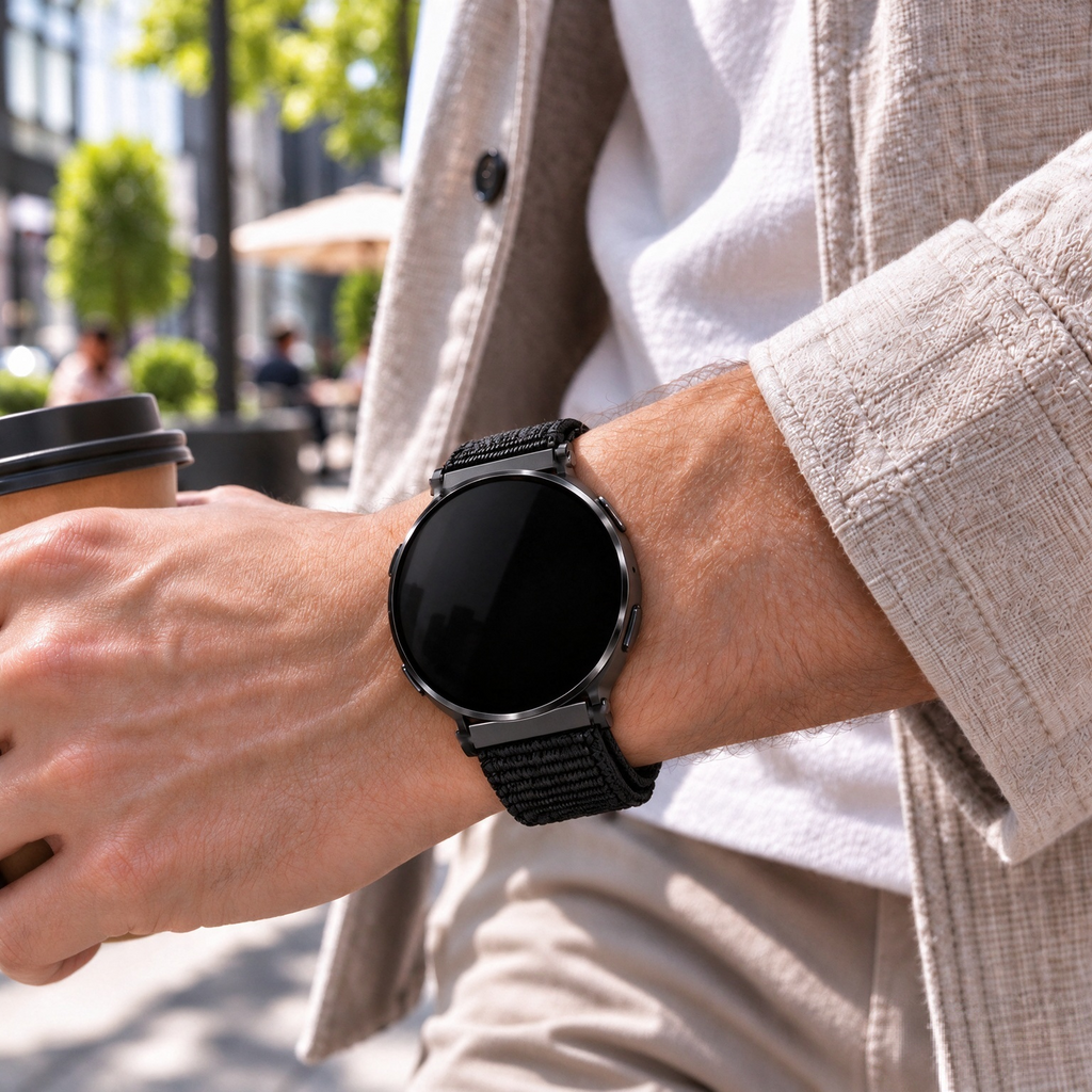 SYNCRBAND standard quick-release watch and Fitbit Air hybrid nylon band — view 6; devices not included